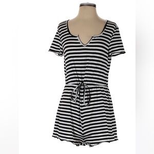 Black and White Striped Jumpsuit Size Medium